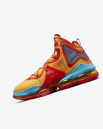 Nike LeBron 19 Naranjas Dorados Rojos Azules Claro | MX 4980